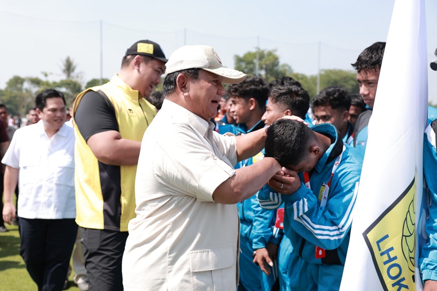 Prabowo Mengenalkan Akademi Sepak Bola Modern Garudayaksa dengan 7 Lapangan Latihan